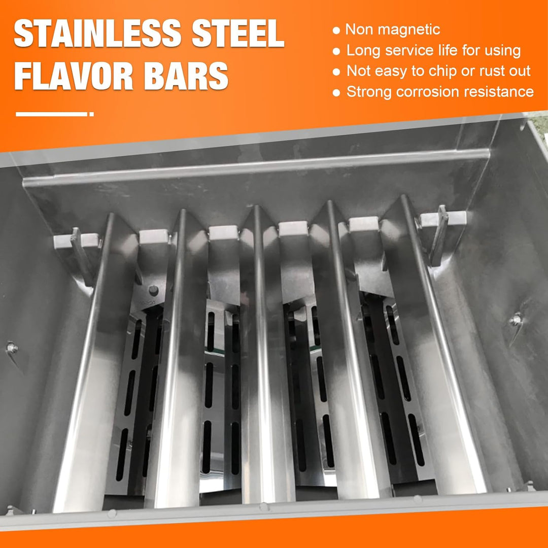 7636 Flavorizer Bar mit 69787 Edelstahl Brenner für Weber Spirit E-310 S-310 E-320 S-320 mit vordere