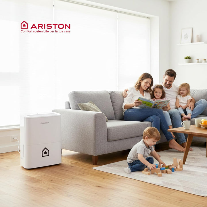 Ariston Deos 16s Wi Fi Tragbarer Luftentfeuchter, 430W, 16 Liter/Tag, Weiss 16 Litri Wi-Fi, 16 Litri
