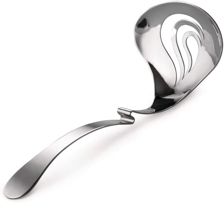 Alessi Nunziatella ESI24 - Perforierte Schöpfkelle für Mozzarella, Edelstahl 18/10, Silber