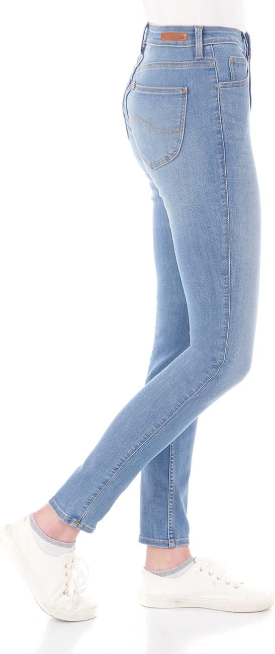 Lee Damen Jeans Hose Scarlett High Waist Skinny Fit Jeanshose Denim Stretch | Pants Blau Schwarz 24