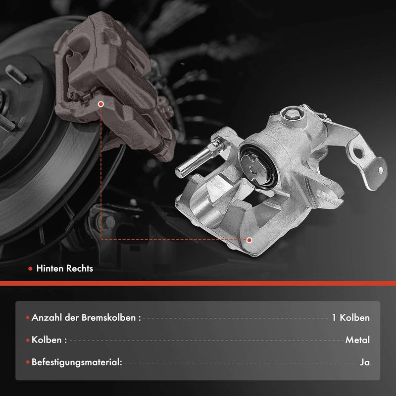 Frankberg Bremssattel Bremszange Hinten Rechts Kompatibel mit Astra G Cabriolet F67 1998-2001 Astra