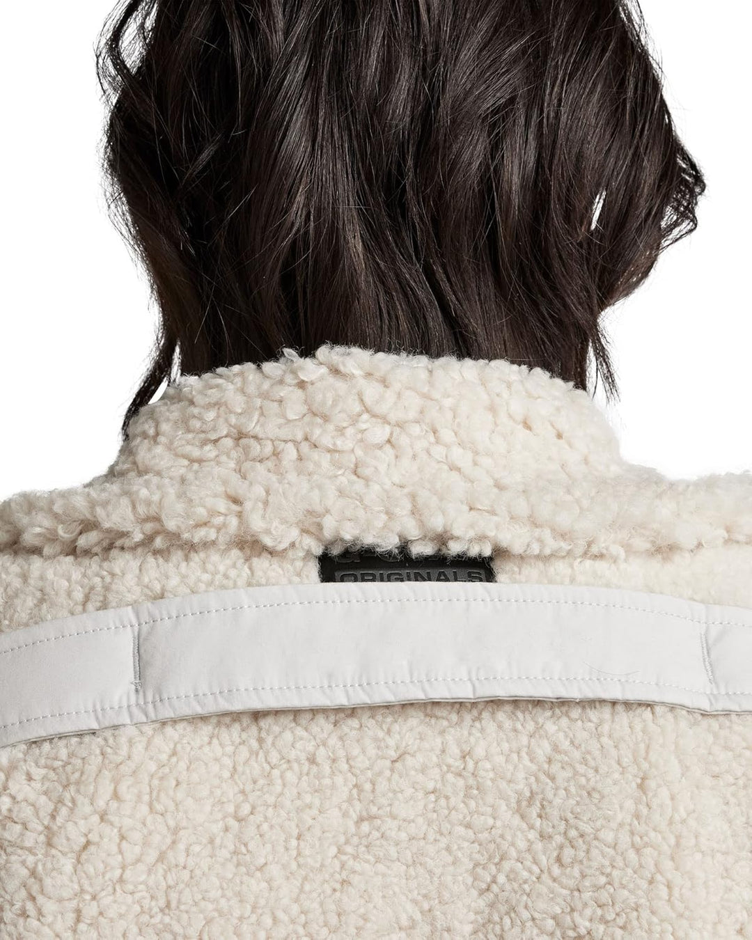 G-STAR RAW Damen Teddy Mix Jacke Jackets L Beige (ecru D22042-C454-159), L Beige (ecru D22042-C454-1