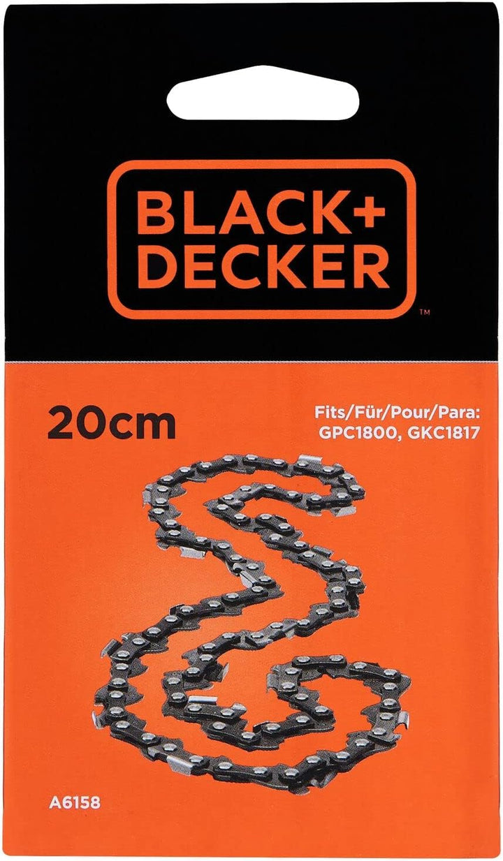 Black+Decker Ersatzkette A6158 (für Akku-Astsäge und Akku-Kettensäge, 1/4" Kettenteilung, einfach na