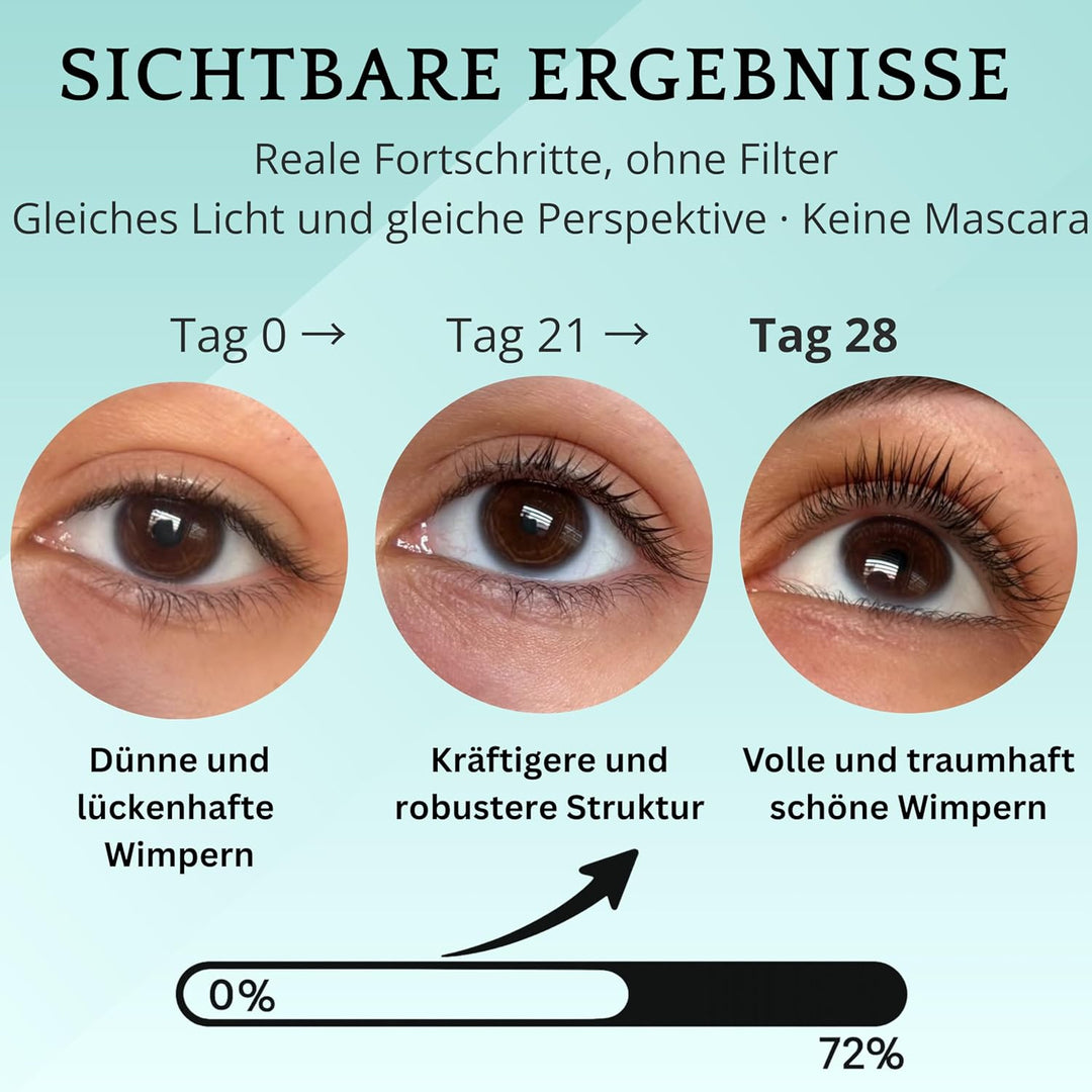 Wimpernserum ohne Hormone I 3ml I Lash Serum vegan &amp; cruelty free | Für empfindliche Augen I Längere