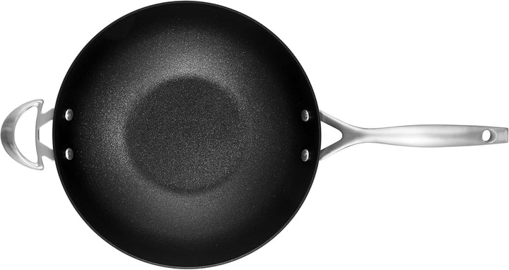 SCANPAN CS+ Wokpfanne Induction 32 cm | 5-schichtige Konstruktion | Für alle Herdarten geeignet | Mu