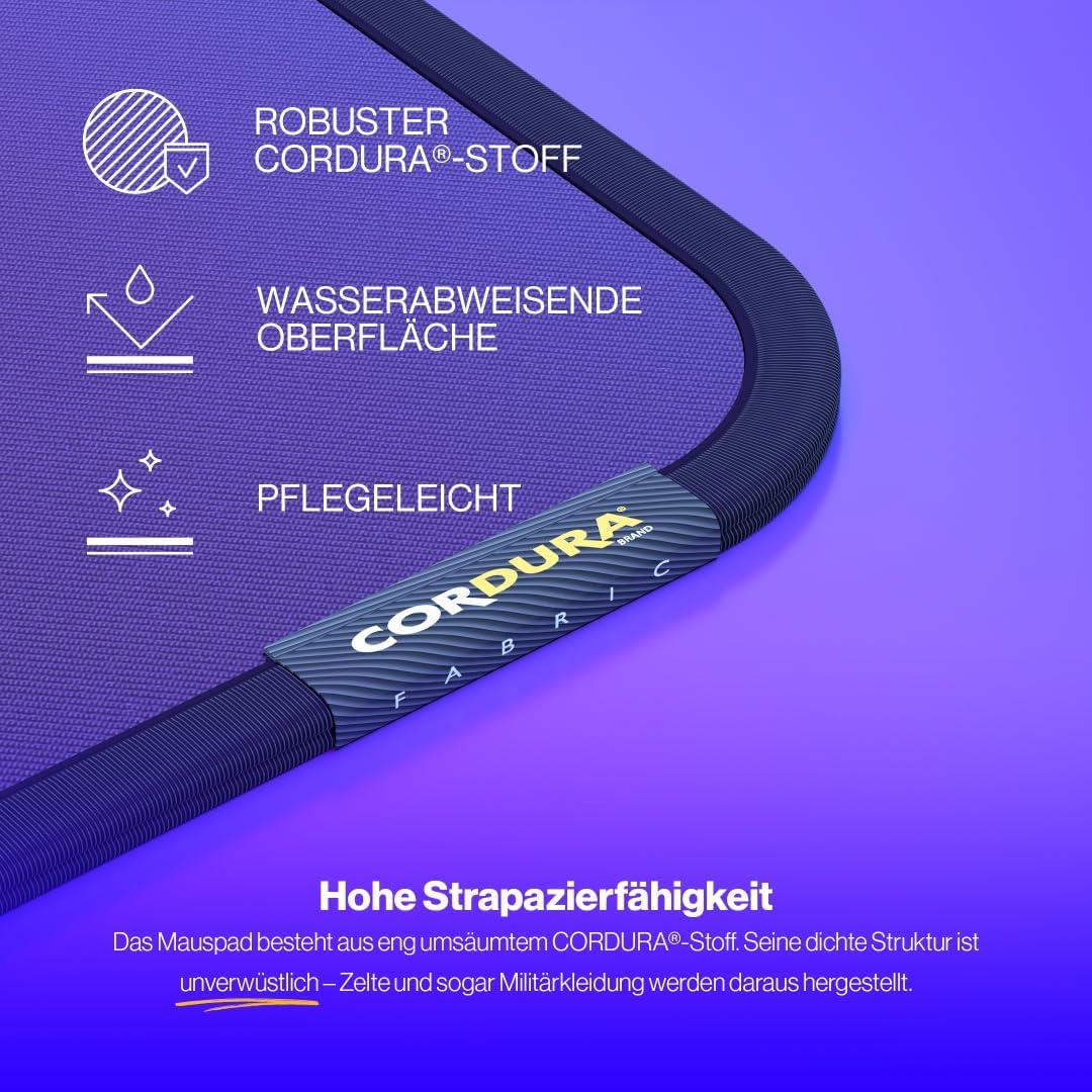ENDORFY Cordura Speed XL Tapis de Souris de jeu Noir