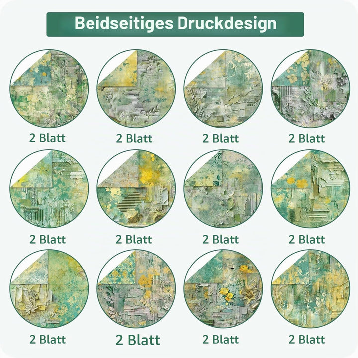 48 Stück Designpapier Block mit Muster Doppelseitiges Scrapbook Papier Decoupage Papier Hintergrundp