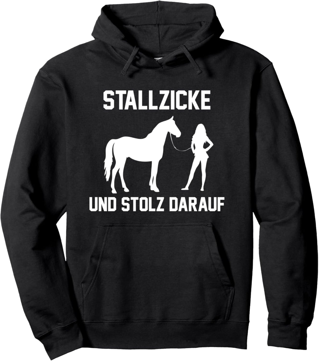 Stallzicke Pferde Reiten Reitsport Reiterin Geschenk Pullover Hoodie