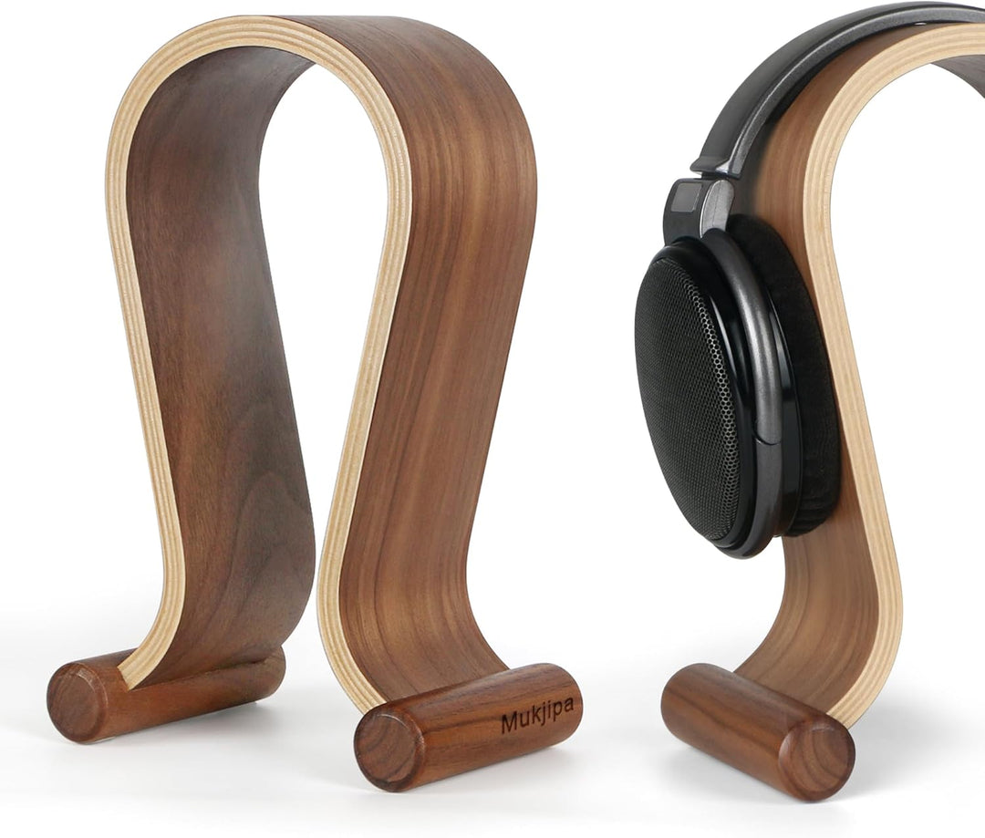 Mujipa Kopfhörerständer aus Holz, stilvoller Schreibtisch-Headset-Halter für Over-Ear-Kopfhörer, Hea