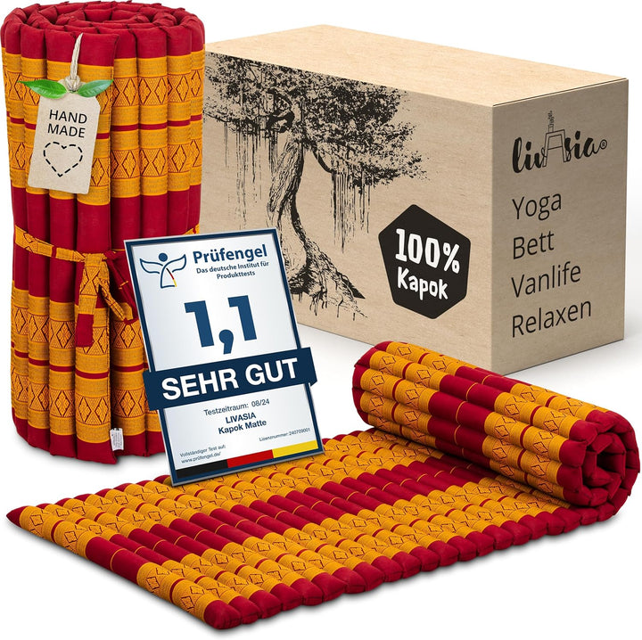 livasia Rollmatte Rollmatratze L-200x110x4,5cm, Gästebett Gästematratze 1 Person, Reisebett Kofferra