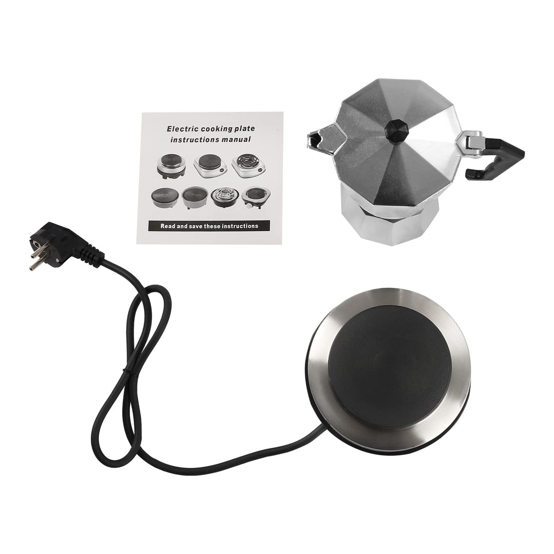 Mini Heizplatte Elektrische Mini Single Hot Plate Espresso Herd 500W 6 Tassen (Espresso Maker mit He