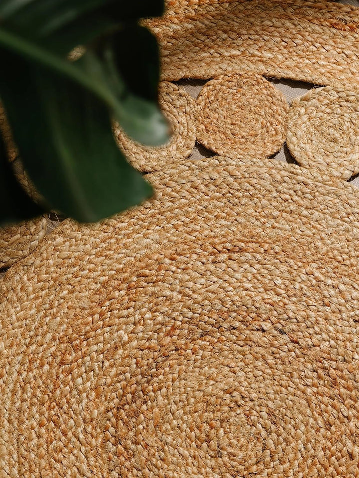 benuta Pure Juteteppich Jutta - 100% Jute handgewebt - Rund &amp; im Style:  Uni, Natural Living - Pfleg