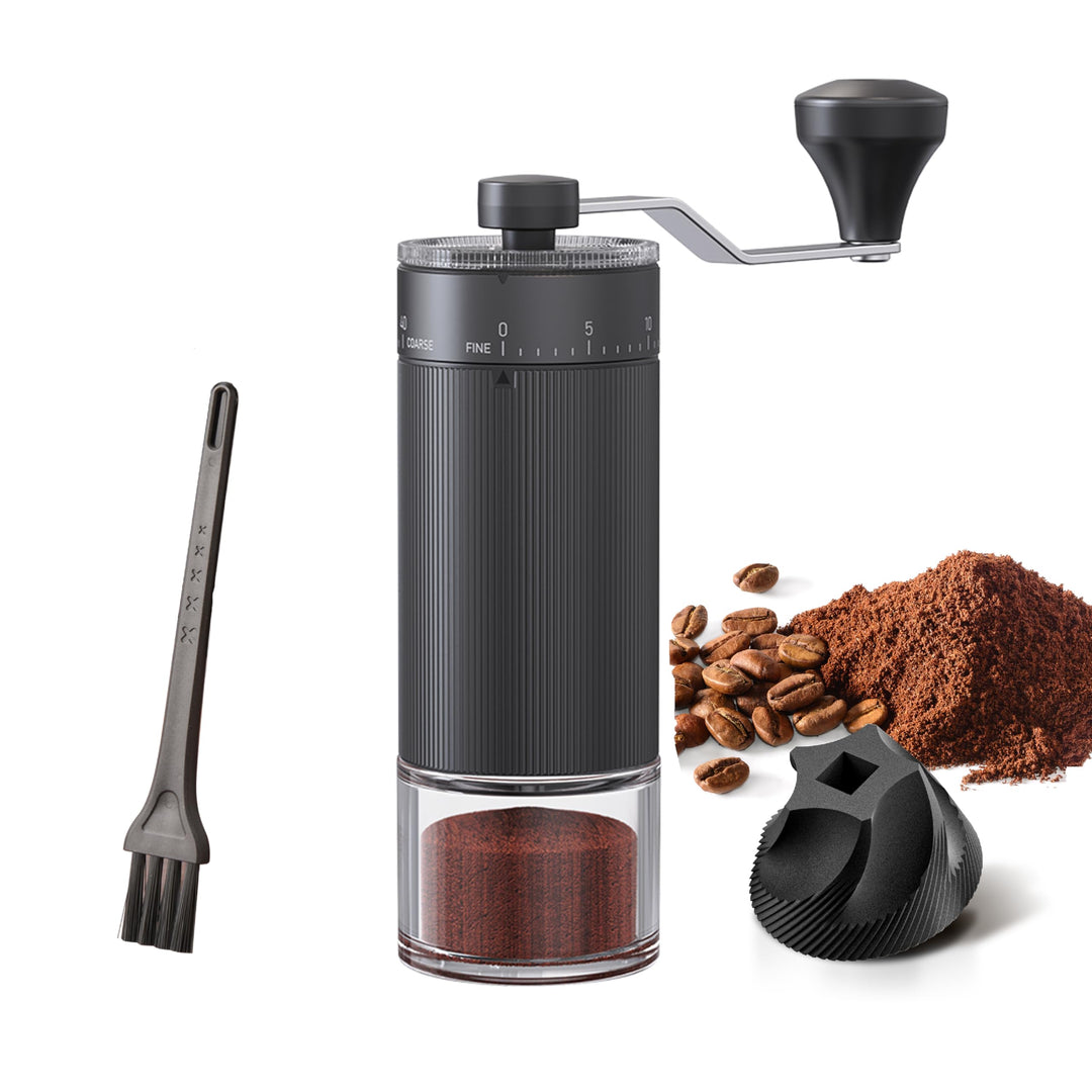 Hand-Kaffeemühle, konischer Frässtift für Espresso, französische Presse, Übergiessen, doppeltes Lage