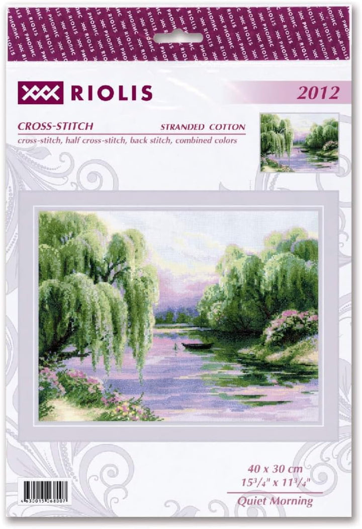 Riolis Kreuzstich Set Ruhiger Morgen, Zählmuster, 40x30cm