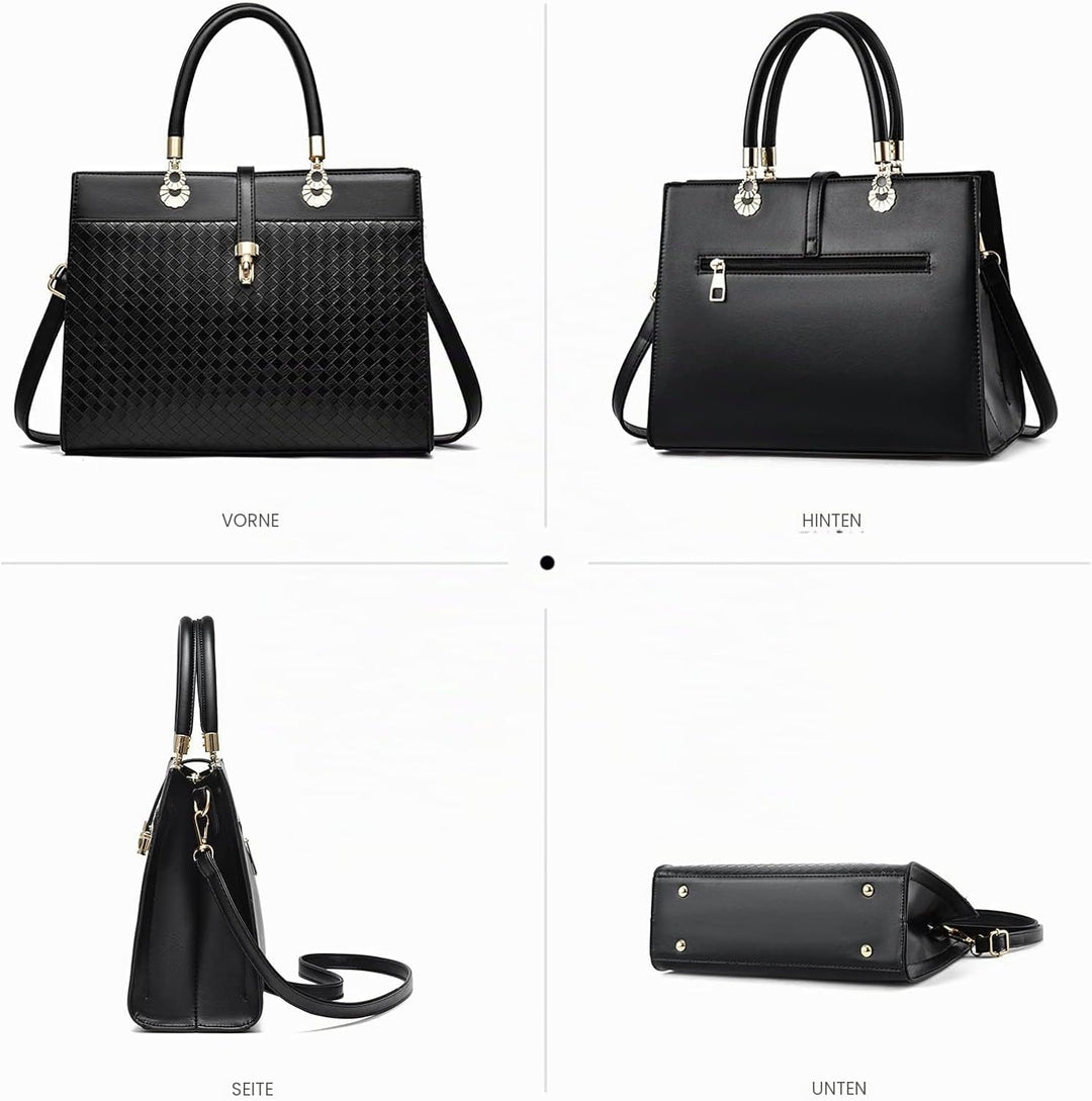 NICOLE &amp; DORIS Damen Handtasche Mode Henkeltasche Frauen Umhängetasche PU Leder Schultertasche Desig