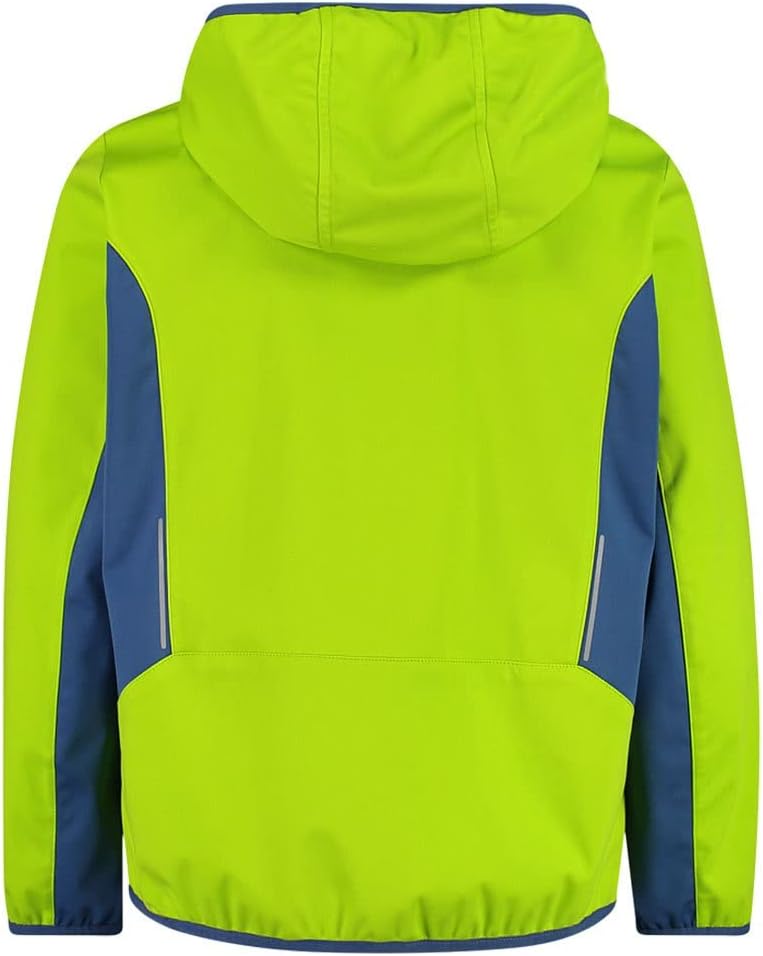 CMP Unisex Kinder Leichte Softshelljacke für Kinder Softshelljacke 128 Limettengrün-Staubblau, 128 L