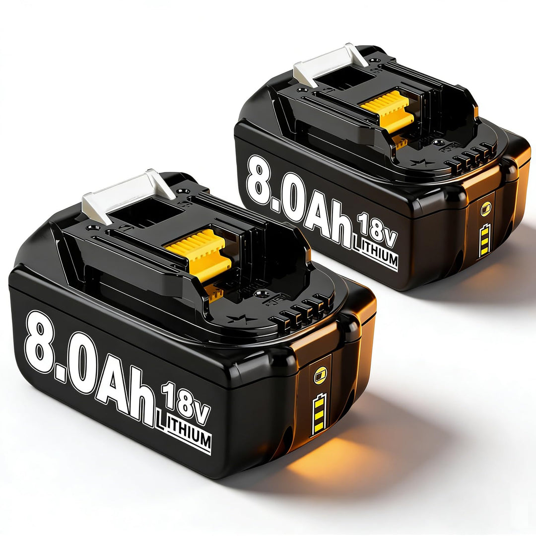 2X 18V 8.0Ah/8000mAh Ersatzakku für makita akku | Kompatibel BL1860B BL1850B BL1840 BL1830 BL1845 BL