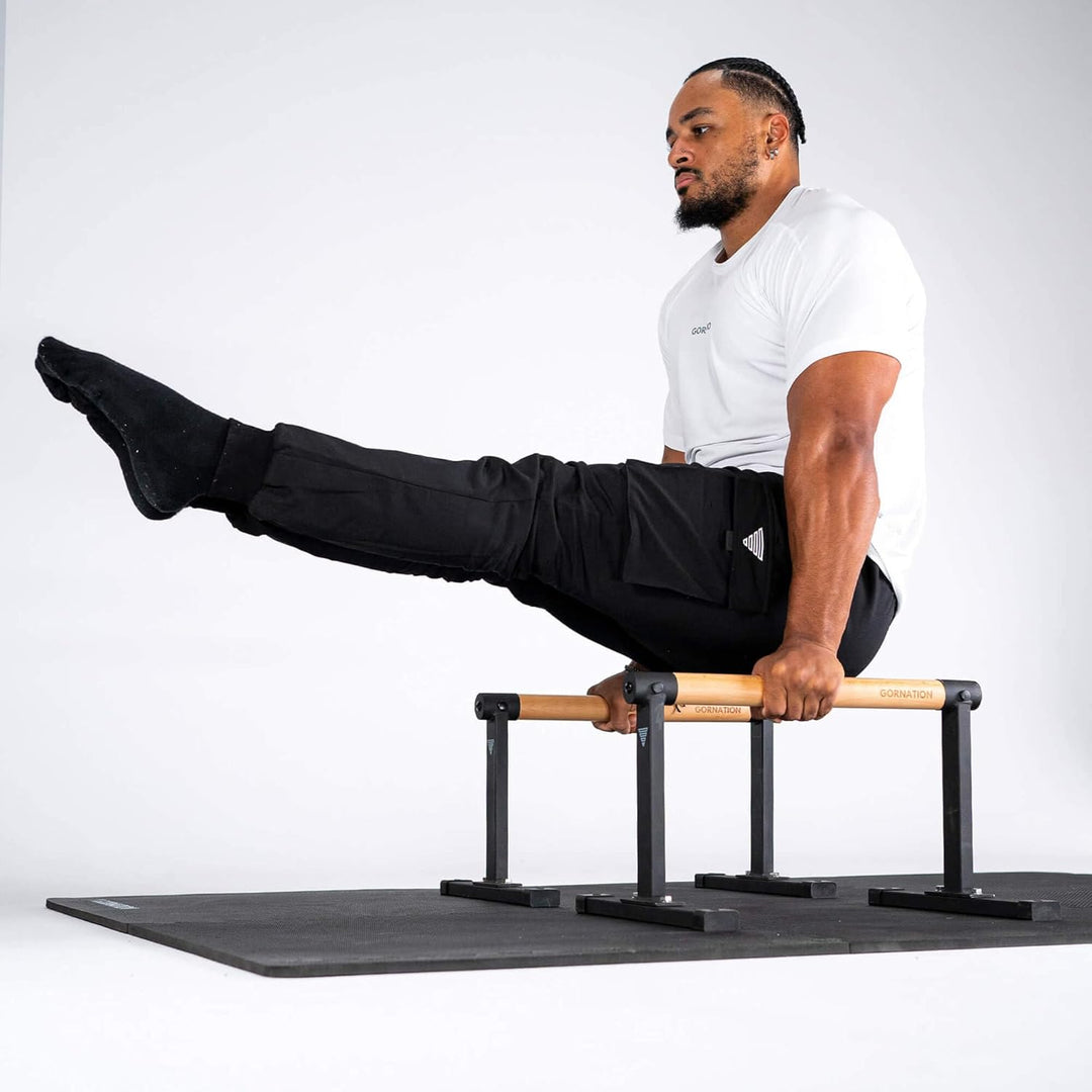 GORNATION Parallettes, inkl. Grip Tape, Calisthenics Equipment für Handstand & Push Ups, Liegestützg