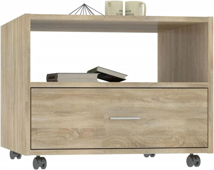 FIRBNUS Blumentisch Braun 55x55x40 cm Bürotisch Beistelltisch Holz Wohnzimmertisch Modern Stabilität