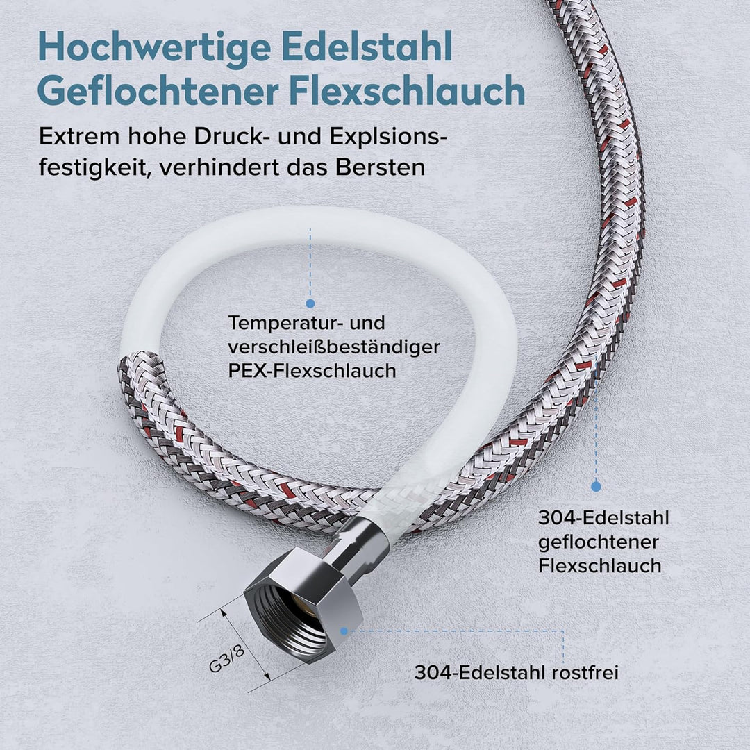 doporro Wasserhahn Bad Grau, Waschtischarmatur Hoch mit 225 mm Auslaufhöhe, Einhebelmischer Mischbat