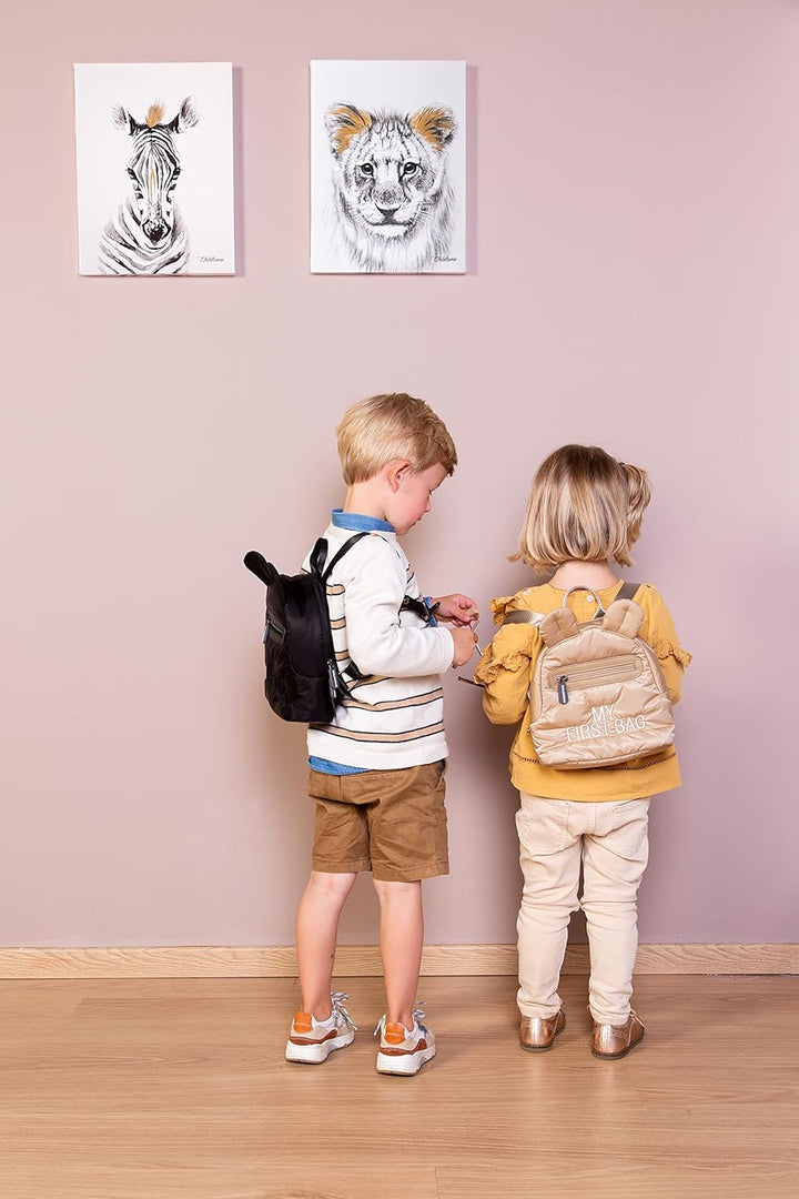 CHILDHOME, Kinderrucksack Baby, Schule, Kindergarten, Krippe, Zwei Fächer, Lunchbag/Flaschen geeigne
