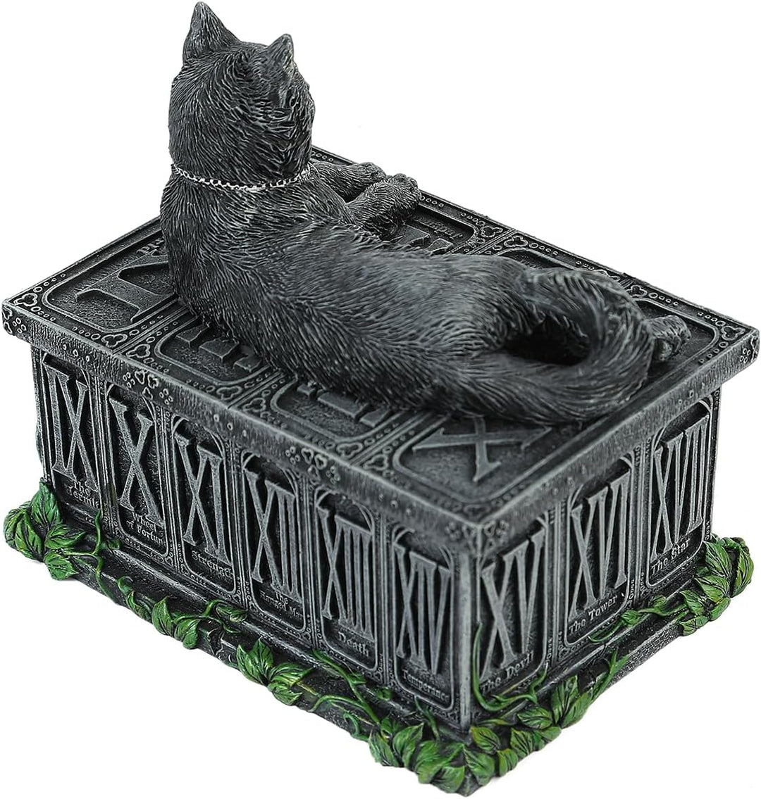 Nemesis Now, Tarot-Box des Wächters des Glücks, 17 cm, Schwarz, Kunstharz, Einheitsgrösse