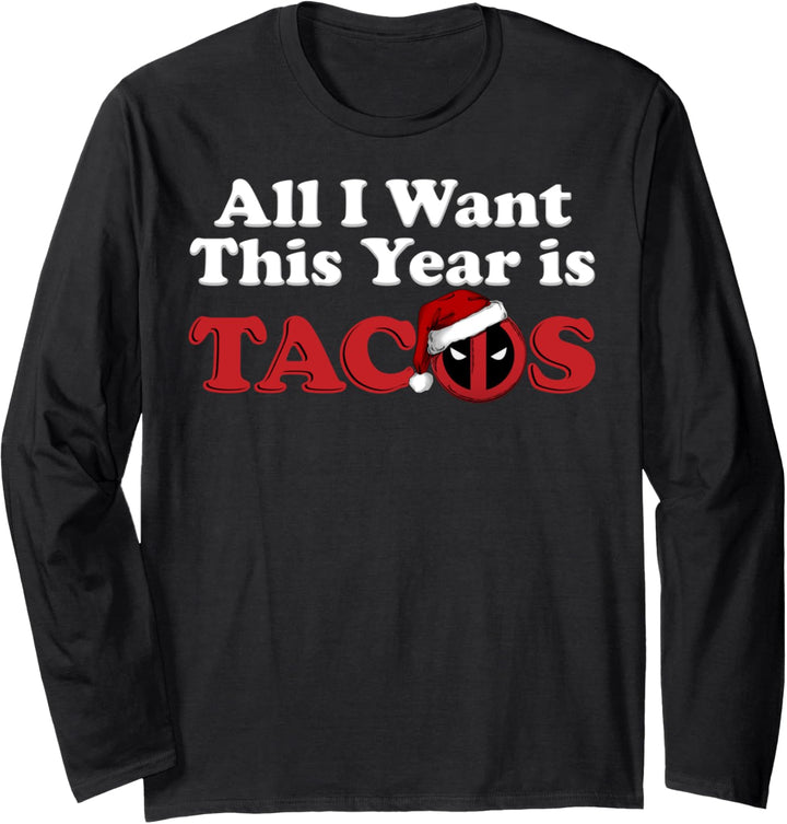 Marvel Deadpool All I Want For Weihnachten Langarmshirt