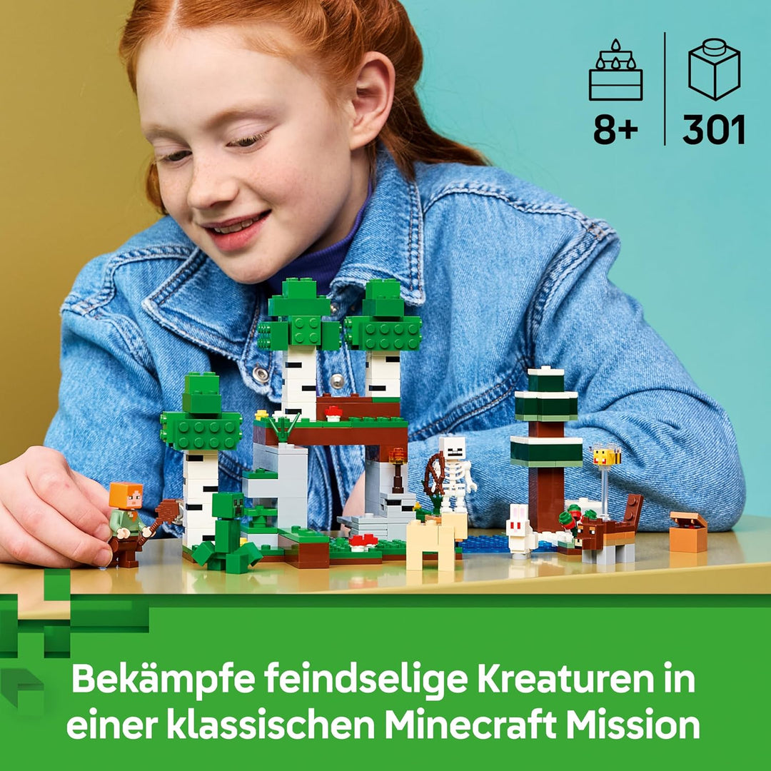 LEGO Minecraft Erstes Abenteuer in der Nacht - Interaktives Spielzeug mit 7 Figuren inkl. Alex, Cree
