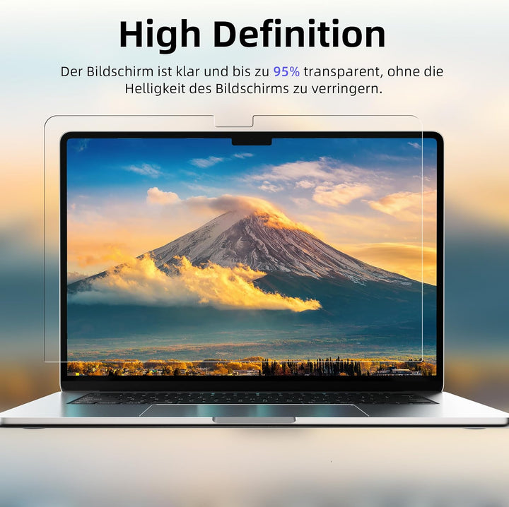 2 Stück Blaulichtfilter Displayschutzfolie für MacBook Air 13.6/13 Zoll(2022-2025, M2,M3,M4), Blends