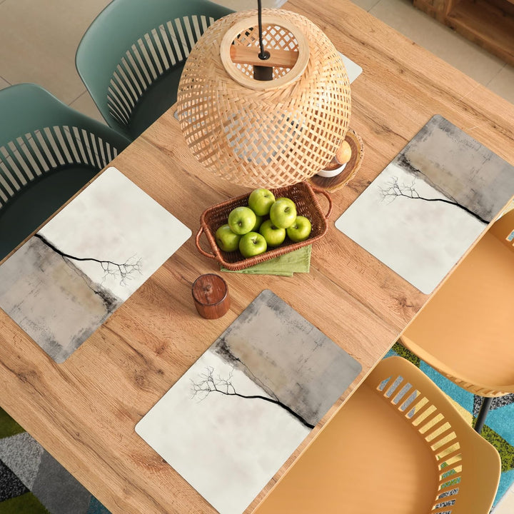 KitchenYeah© Platzsets Abwaschbar 6-Teilig 45x30 cm Tischsets Platzdeckchen rutschfeste Platzset Unt