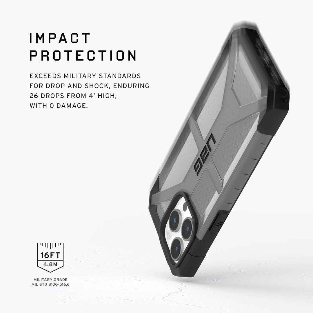 URBAN ARMOR GEAR Plasma Hülle kompatibel mit Apple iPhone 15 Pro [Wireless Charging kompatibles Cove
