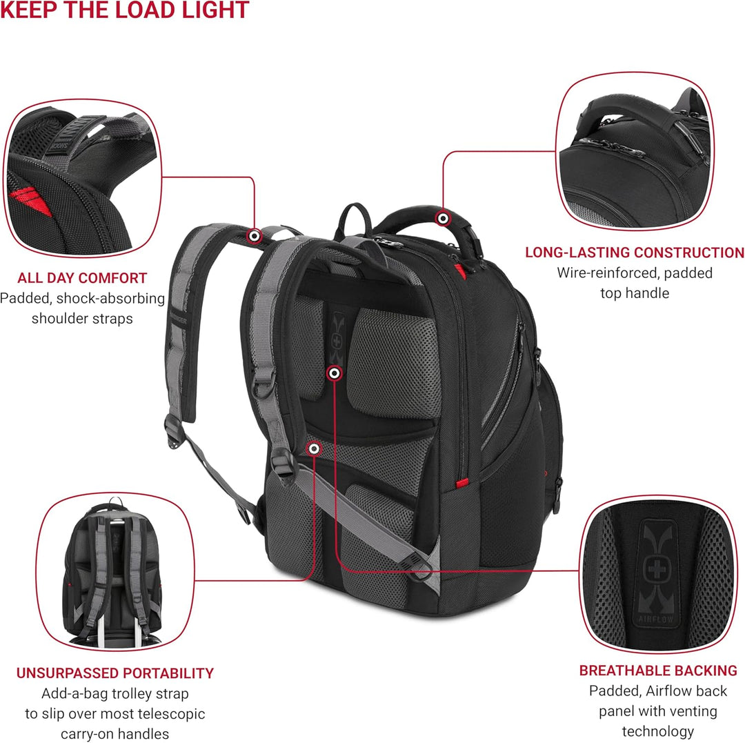 WENGER Synergy Laptop-Rucksack mit Tablet-Fach, Notebook bis 16 Zoll, Tablet bis 10 Zoll, Organizer,