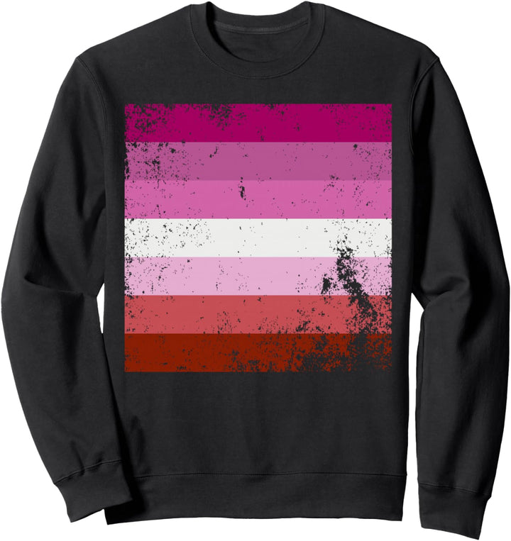 Lesbian Pride Vintage Flag Sweatshirt