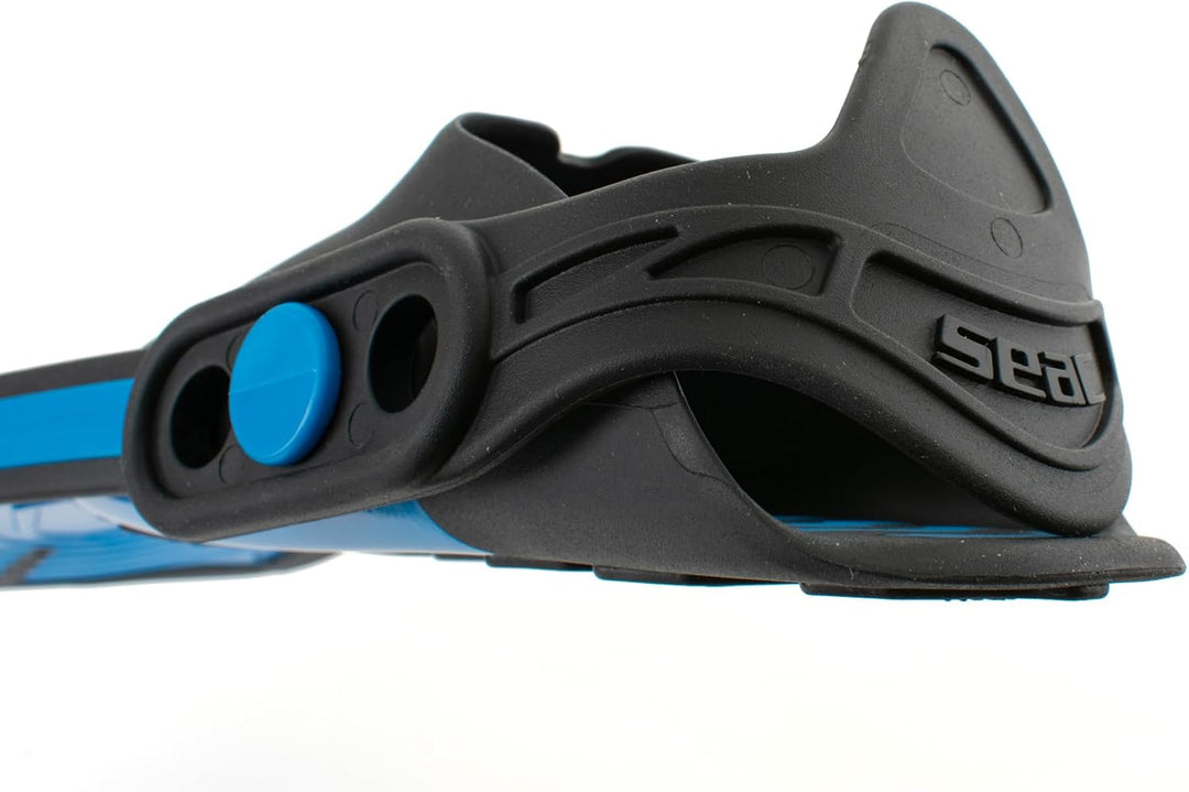 SEAC Vela Oh Kurze Flossen zum Schnorcheln und Schwimmen im Schwimmbad mit verstellbarem Riemen L-XL