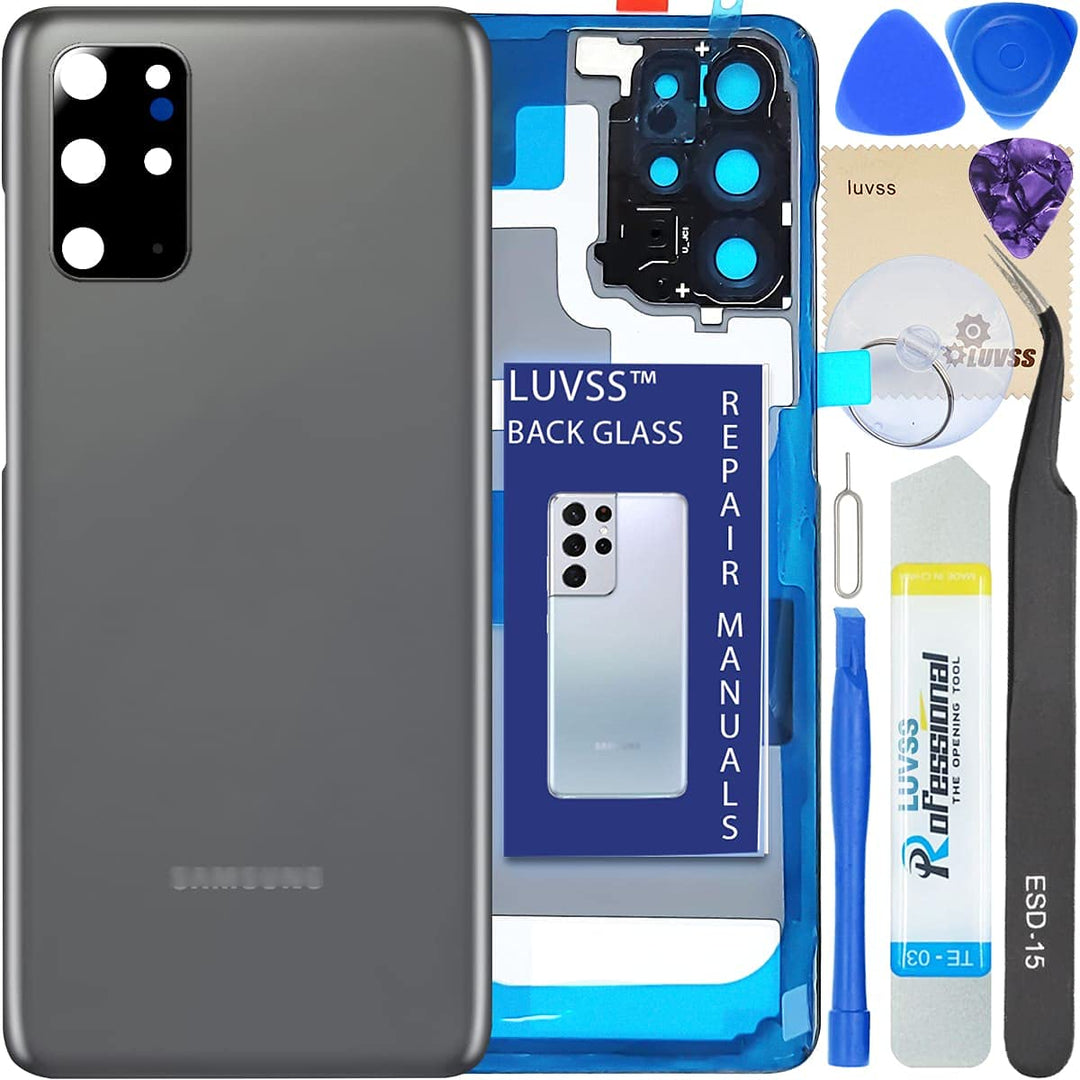 LUVSS Akkudeckel für Samsung Galaxy S20+ Plus Rückseite Glas Deckel Original Backcover Ersatz Repara