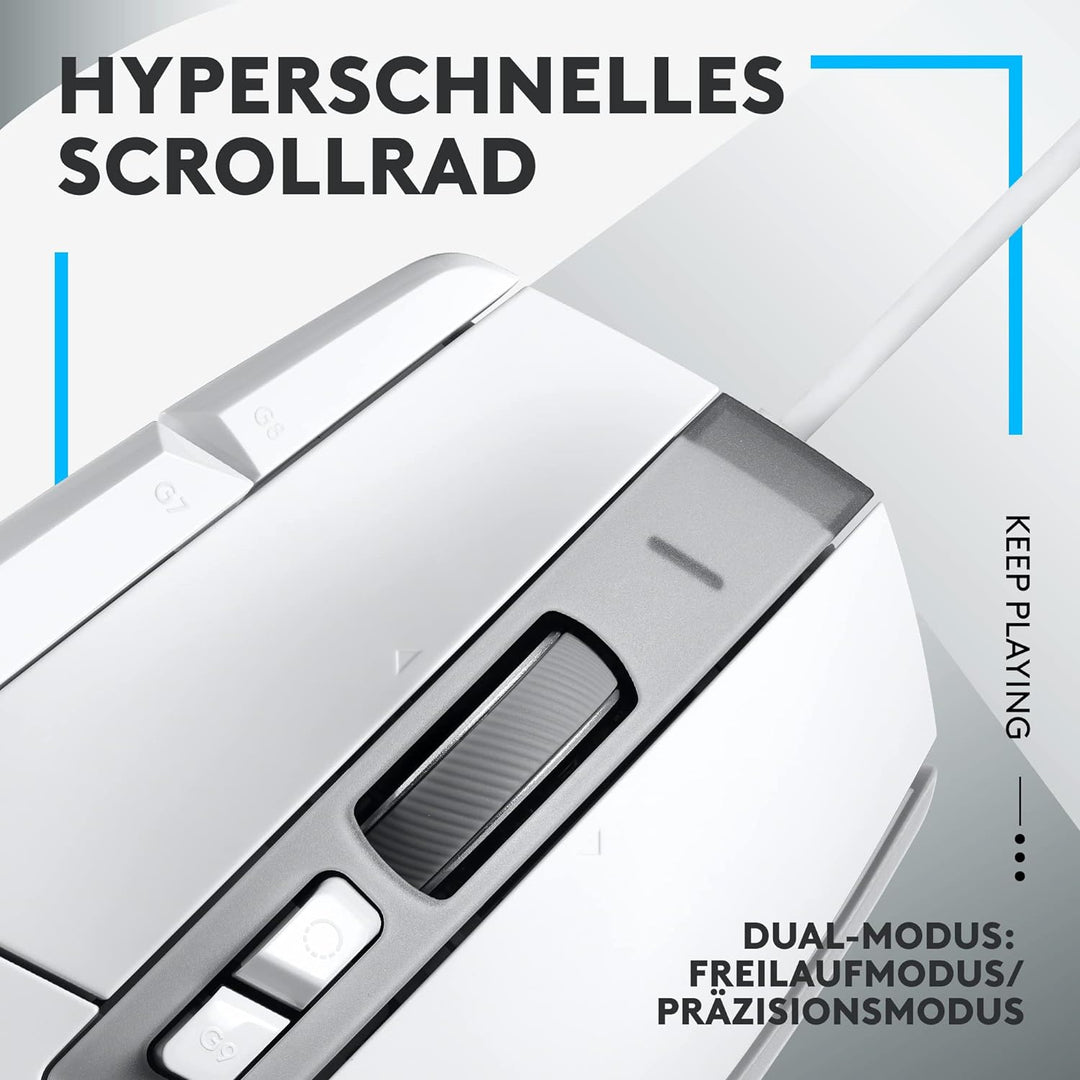 Logitech G502 X Kabelgebundene Gaming-Maus - LIGHTFORCE Hybrid optisch-mechanische Primärschalter, H