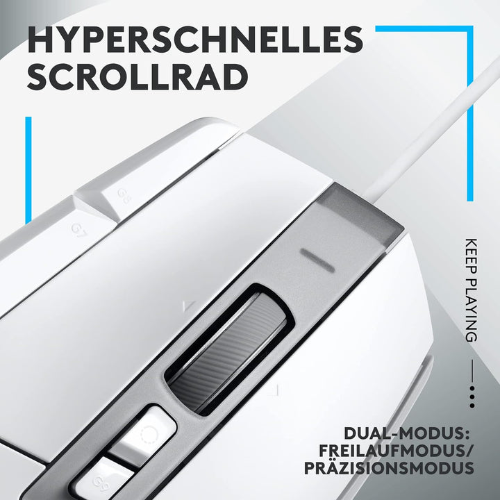 Logitech G502 X Kabelgebundene Gaming-Maus - LIGHTFORCE Hybrid optisch-mechanische Primärschalter, H