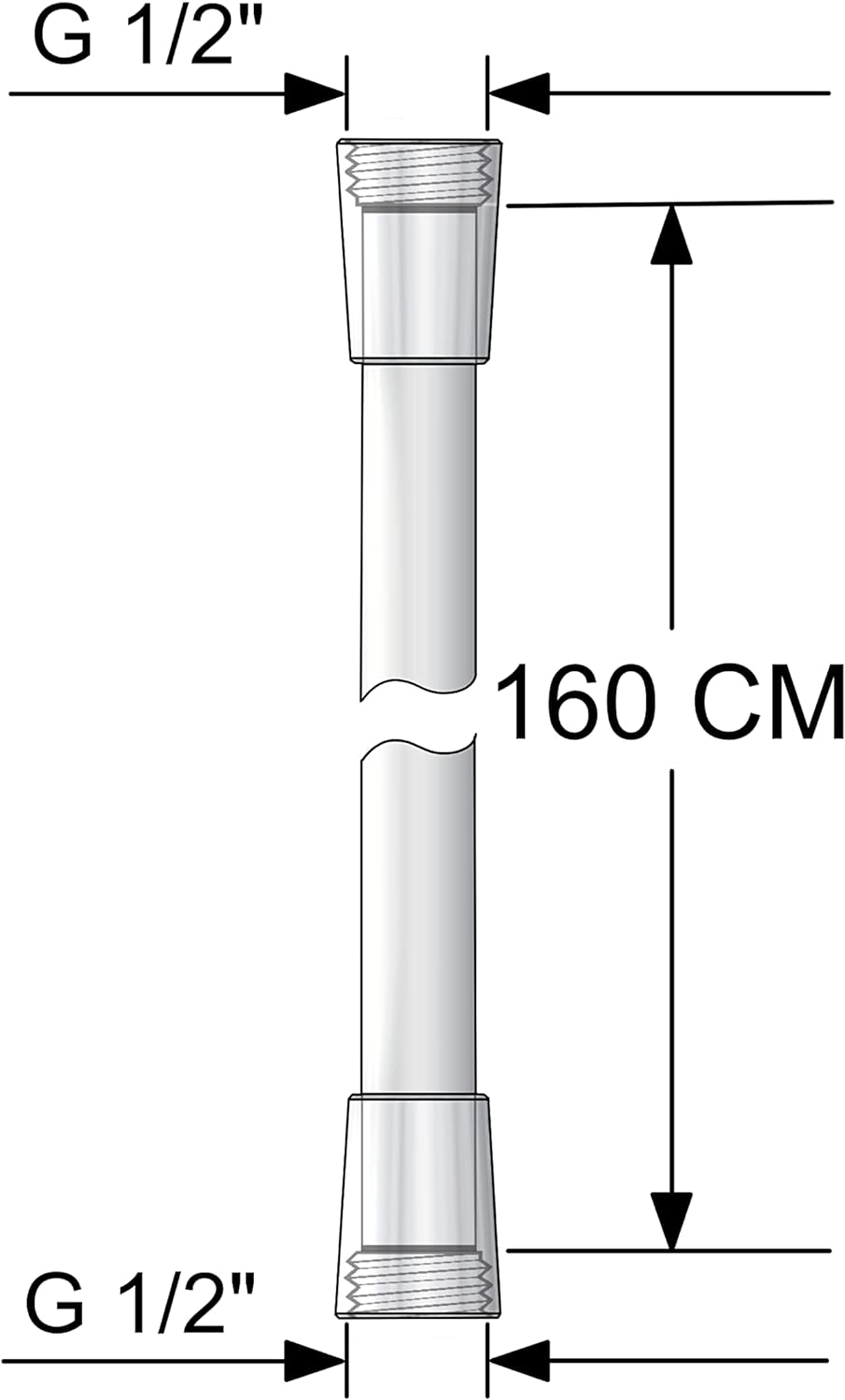 Qualitäts Brauseschlauch Argento 160 mit FlexClean Hygienesystem
