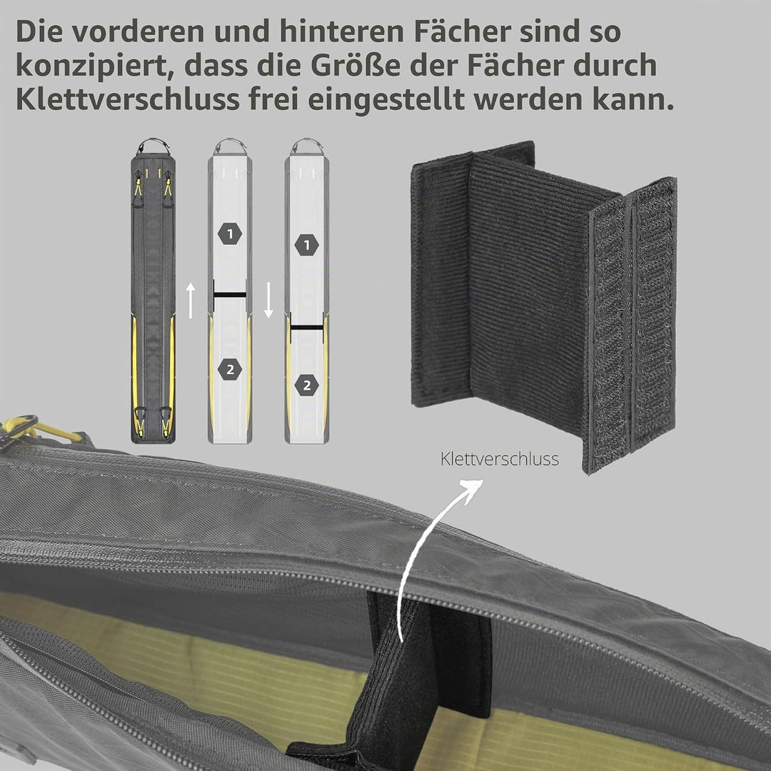 Fahrrad Oberrohrtasche Wasserdicht Rahmentasche Dreieckstasch Doppelseitige Netzbeutel für MTB Rennr
