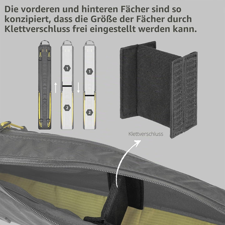 Fahrrad Oberrohrtasche Wasserdicht Rahmentasche Dreieckstasch Doppelseitige Netzbeutel für MTB Rennr