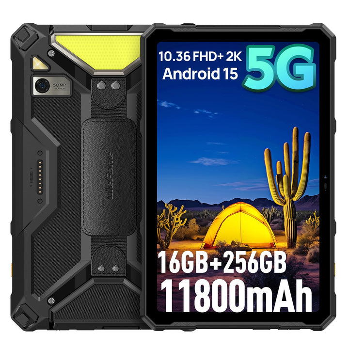 Ulefone Armor Pad 4 Ultra 5G Outdoor Tablet 10080mAh, Android 14 Wasserdicht IP68K, 16GB+256GB/SD-2T