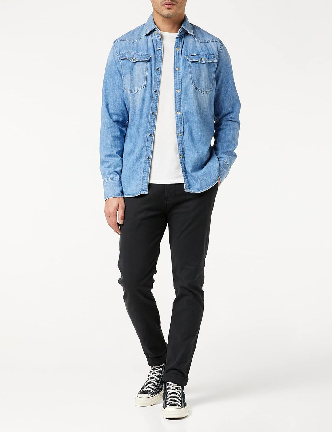 G-Star Herren Marine Slim Long Sleeve Shirt XXS Blau (Medium Aged D12697-d013-071), XXS Blau (Medium