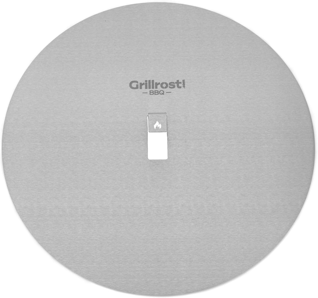 Grillrost.com Das Original Blind Slice – Edelstahlplatte für Pizza Blind Bake - Flacher Pizzaboden,