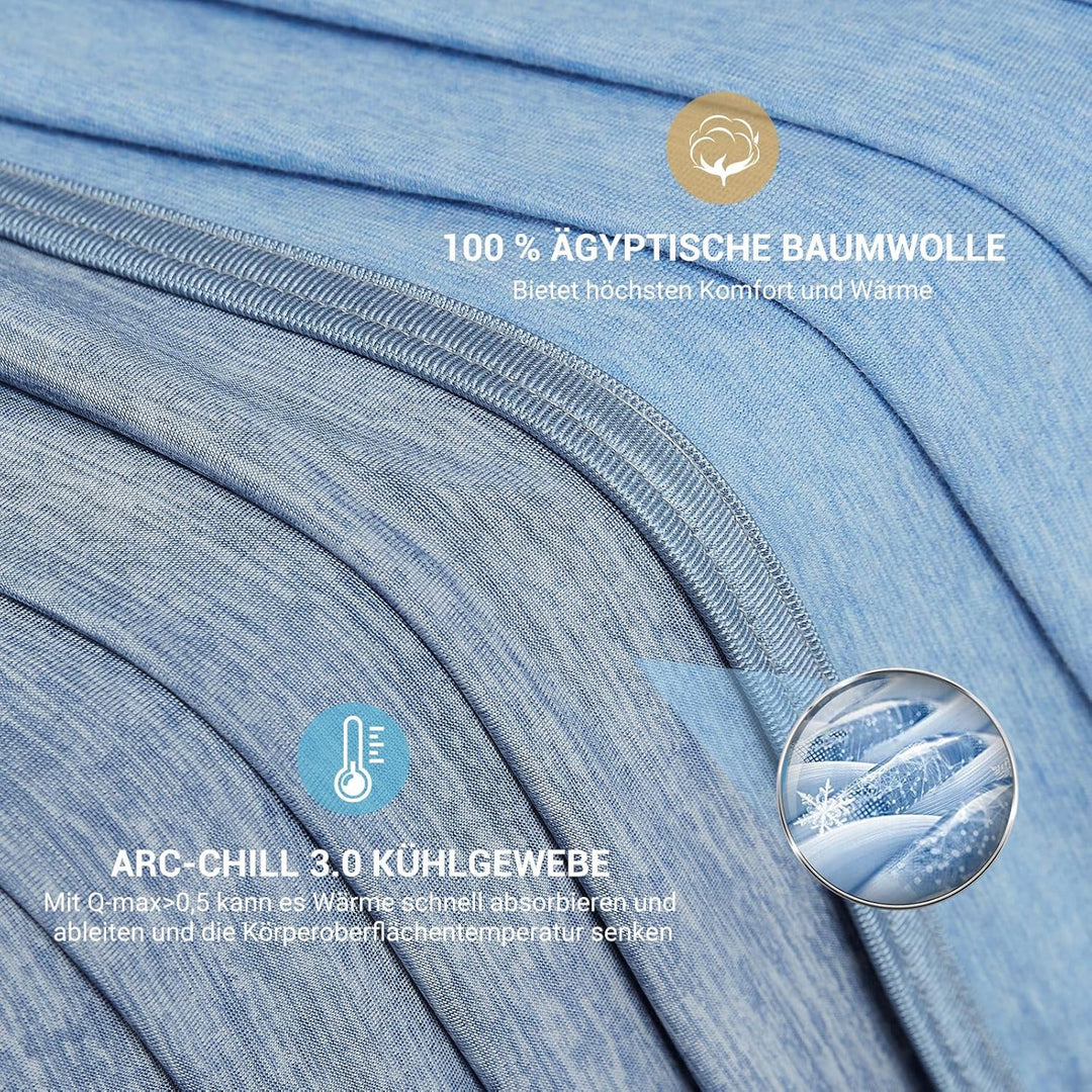 Elegear Kühldecke leichte Sommerdecke, Körper kühl halten, Arc-Chill 3.0 Kühlfasern Q-Max>0,5 Selbst