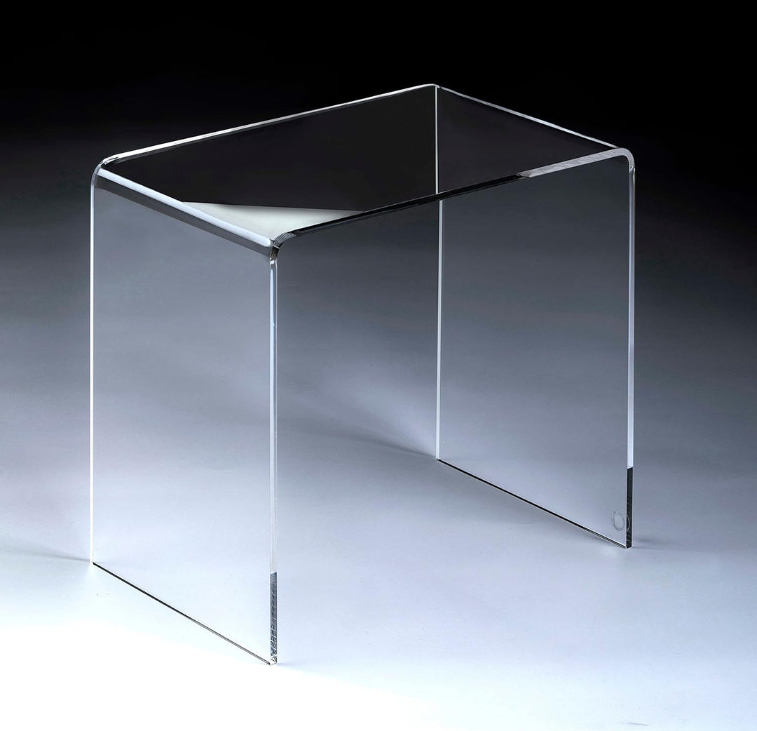 HOWE-Deko Hochwertiger Acryl-Glas Beistelltisch/Nachttisch, transparent, B44 x T29,5 cm, H 42,5 cm,