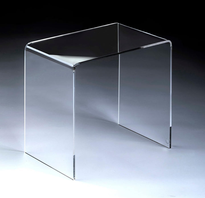 HOWE-Deko Hochwertiger Acryl-Glas Beistelltisch/Nachttisch, transparent, B44 x T29,5 cm, H 42,5 cm,