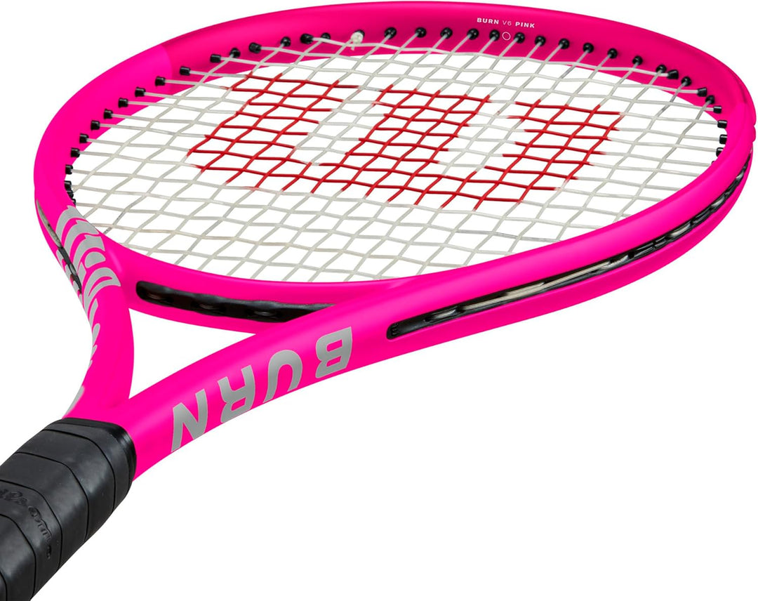 Wilson Burn V6 105 S Tennisschläger – Pink, Griffgrösse 2-4 1/4 Zoll besaitet