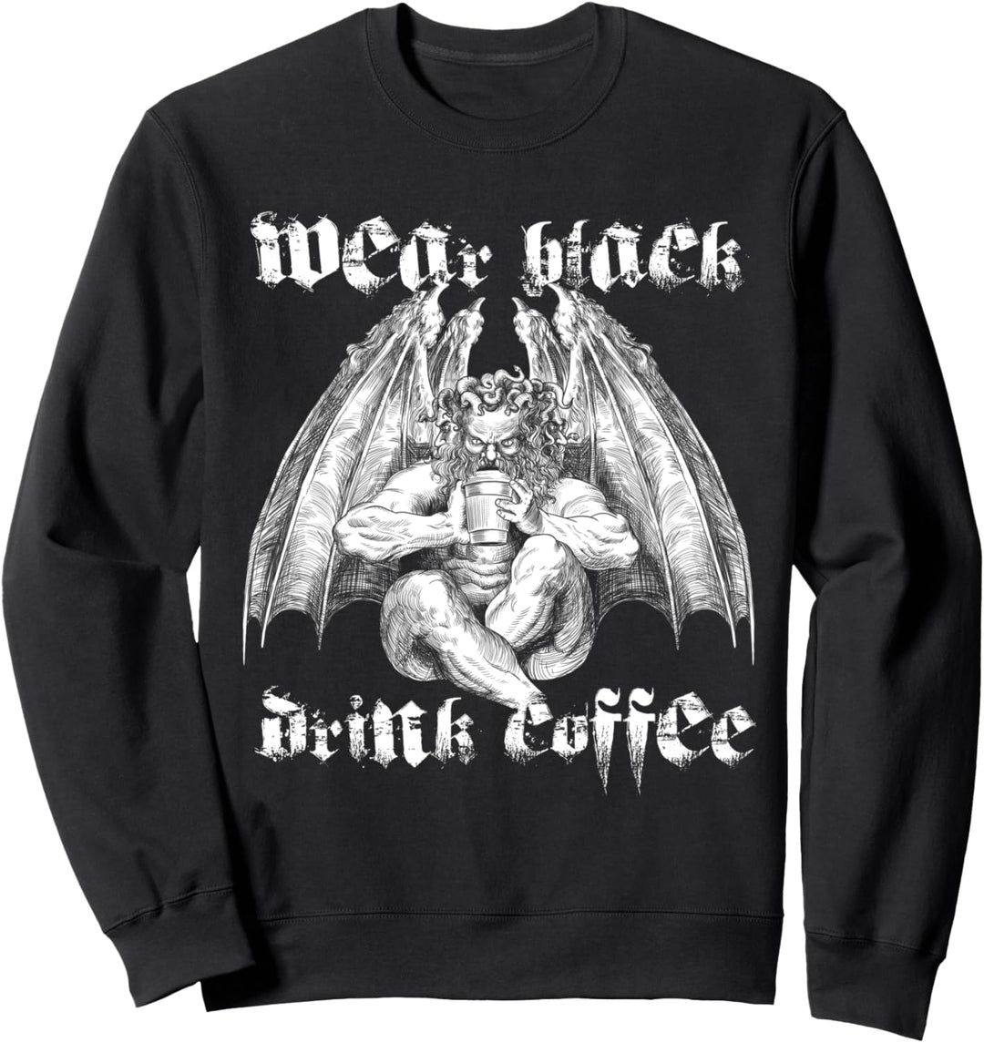 Blackcraft Wear Schwarzes Getränk Kaffee Satan Devil Cult Sweatshirt
