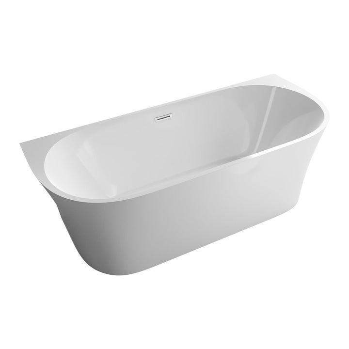 BERNSTEIN Freistehende Badewanne aus Sanitäracryl Wanne mit Doppelwandiger Konstruktion 170 x 80 x 5
