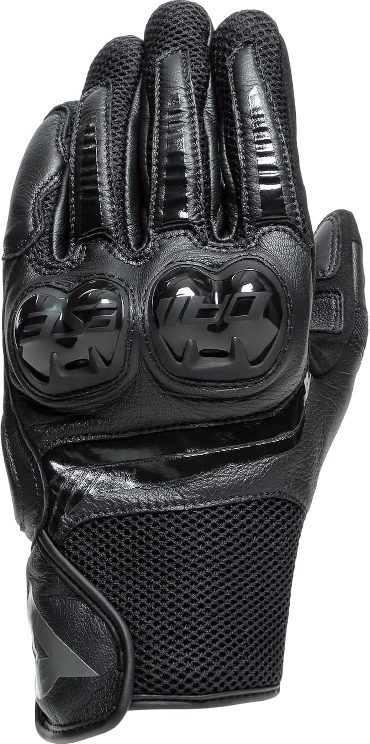 Dainese Unisex 1815934_631_l Motorradhandschuhe Leder mit Protektoren, Schwarz/Schwarz, L EU L Schwa